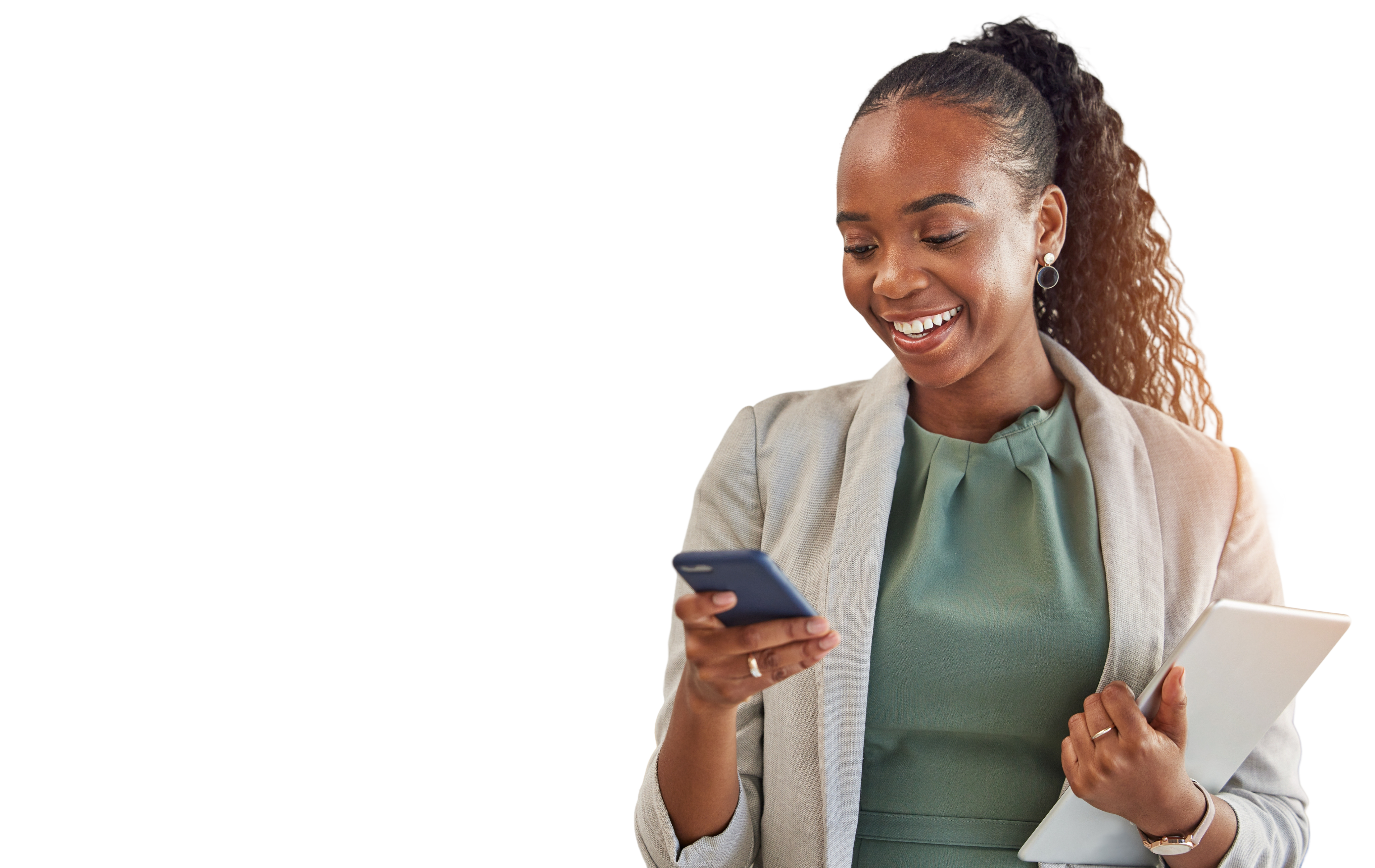 Smiling businesswoman