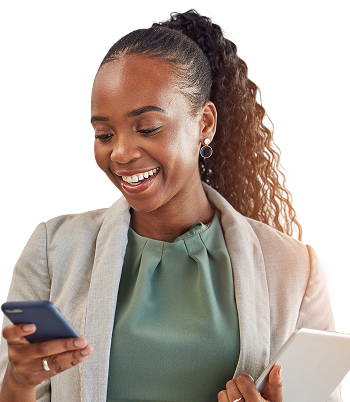 Smiling businesswoman
