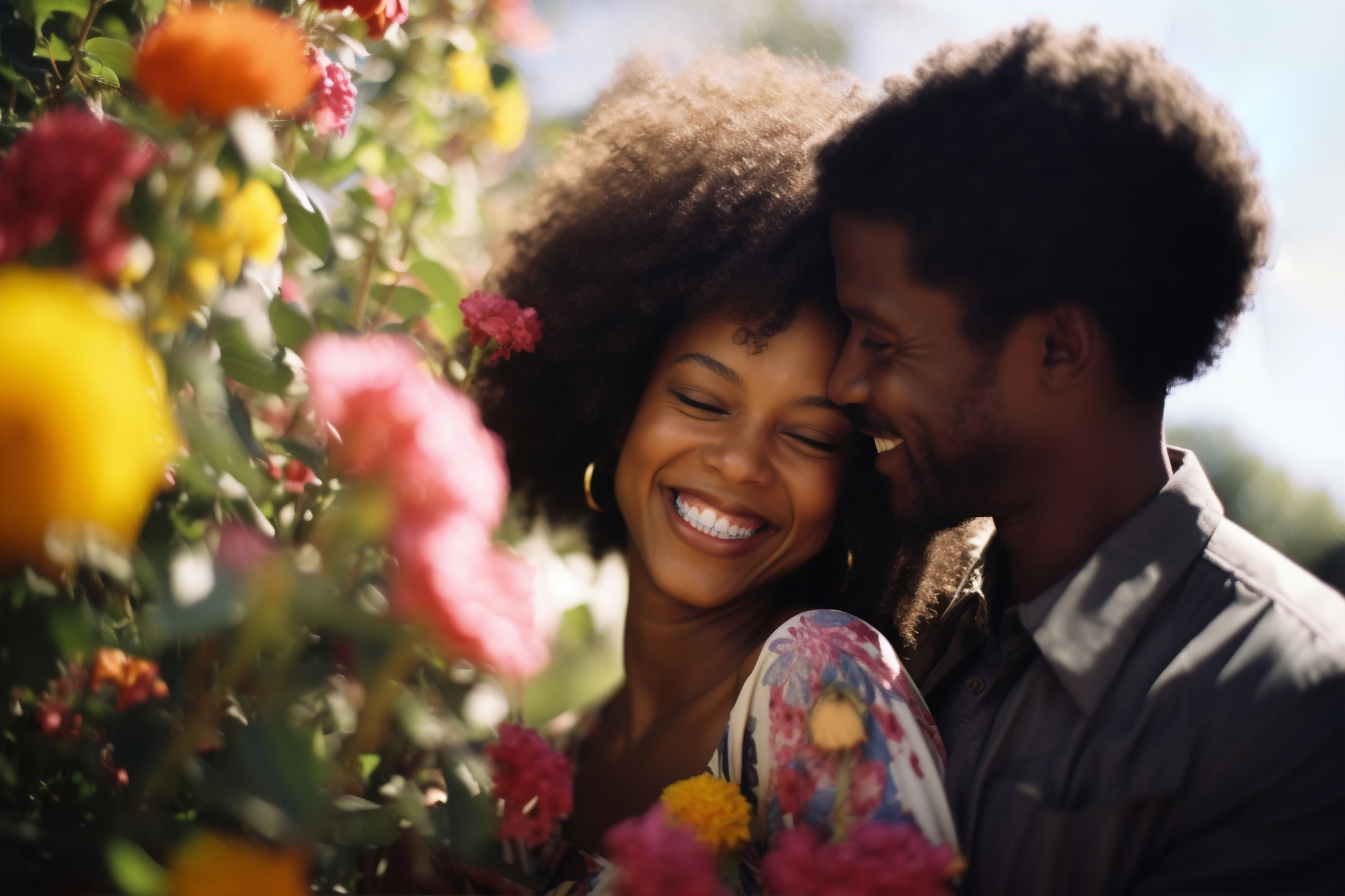 Women smiling