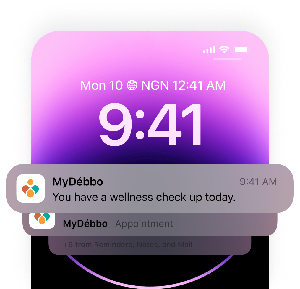 Checkup reminder phone mockup